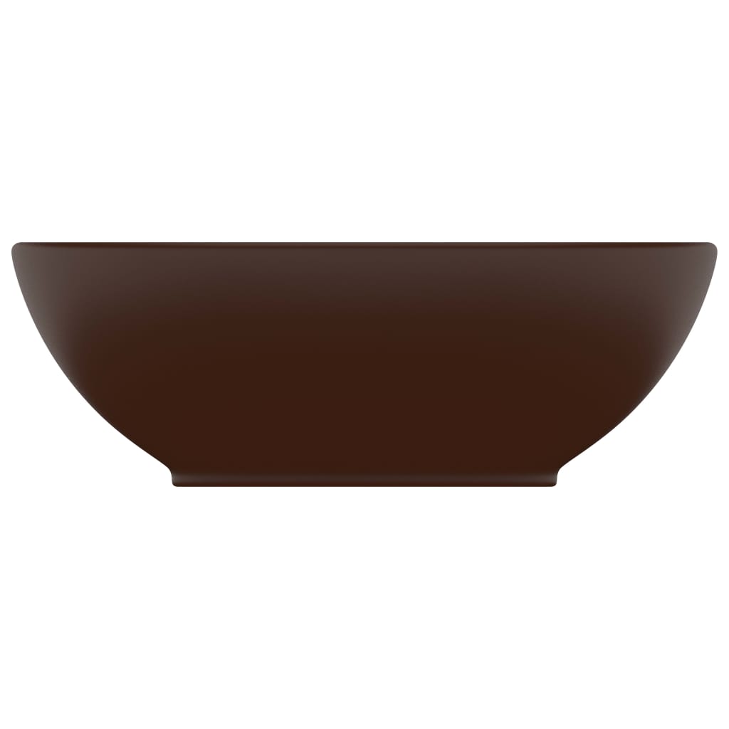 Vidaxl Washbasin Oval 40x33 cm Ceramico Matt Crone scuro