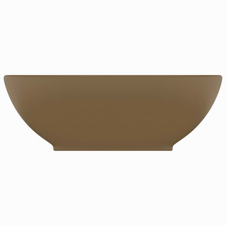 Vidaxl Washingin ovale 40x33 cm Crème de tapis de céramique