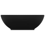 Vidaxl Washbasin Oval 40x33 cm keramická matná černá