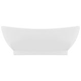 Vidaxl Washingin avec atterrissage ovale 58,5x39 cm Mat en céramique blanc