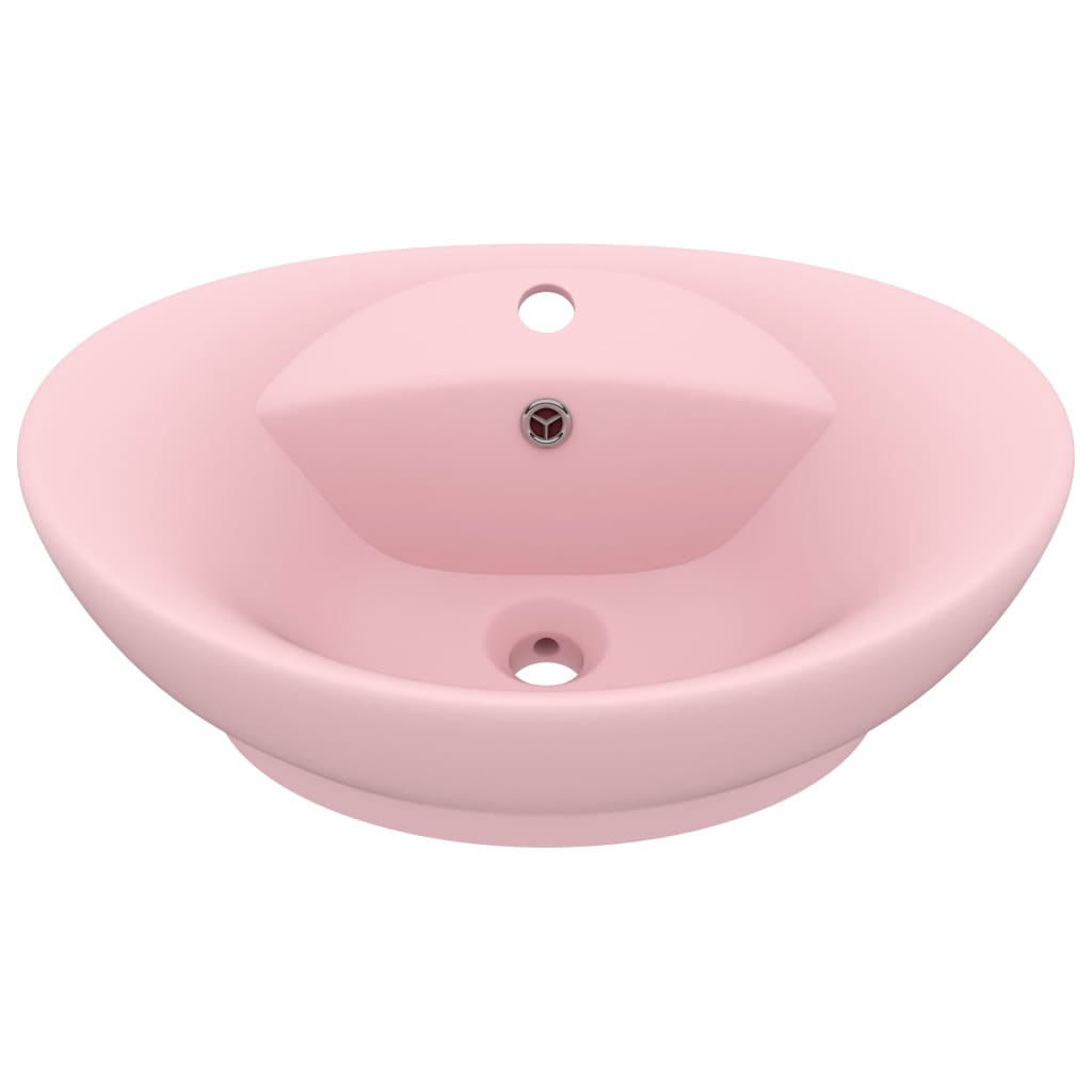 Vidaxl Washbasin med landing Oval 58,5x39 cm keramisk satse