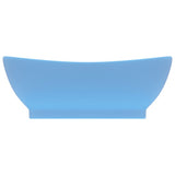 Vidaxl Washbasin con oval di atterraggio 58.5x39 cm in ceramica azzurra