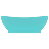 Vidaxl Washingin avec atterrissage ovale 58,5x39 cm Céramique Matt vert clair