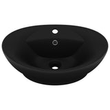 Vidaxl lavabo avec atterrissage ovale 58,5x39 cm en céramique mat