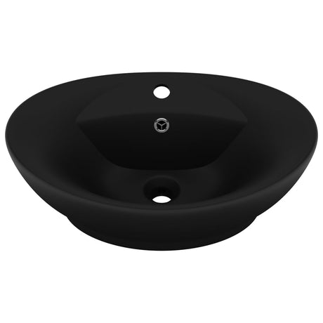 Vidaxl lavabo avec atterrissage ovale 58,5x39 cm en céramique mat