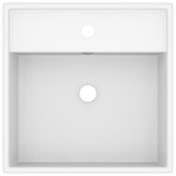 Vidaxl Washbasin med Landing Square 41x41 cm keramisk matte hvit