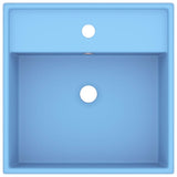 Vidaxl Washingin avec carré d'atterrissage 41x41 cm en céramique bleu clair