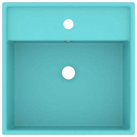 Vidaxl Washingin avec carré d'atterrissage 41x41 cm en céramique Matt vert clair