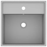 Vidaxl Washingin avec carré d'atterrissage 41x41 cm en céramique gris clair