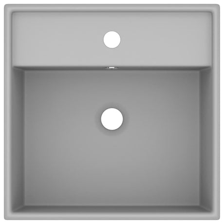 Vidaxl Washingin avec carré d'atterrissage 41x41 cm en céramique gris clair
