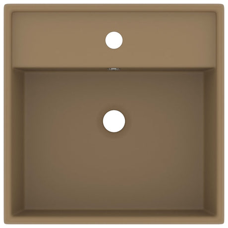 Vidaxl Washingin avec carré d'atterrissage de 41x41 cm crème de tapis de céramique