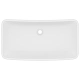 Vidaxl Washingin Rectangulaire 71x38 cm Mat de céramique blanc
