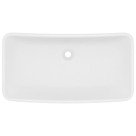 Vidaxl Washingin Rectangulaire 71x38 cm Mat de céramique blanc