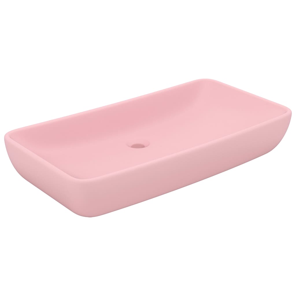 Vidaxl WashBasin pravokotni 71x38 cm keramični matpown