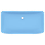 Vidaxl Washbasin Rectangulaire 71x38 cm Céramique Matt bleu clair