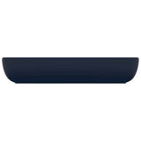 Vidaxl Washingin Rectangular 71x38 cm Mat de céramique bleu foncé