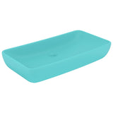 Vidaxl Wash -basin rektangulär 71x38 cm keramisk matt ljusgrön