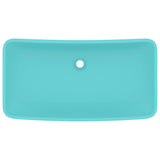 Vidaxl Washbasin Rectangulaire 71x38 cm Céramique Matt vert clair