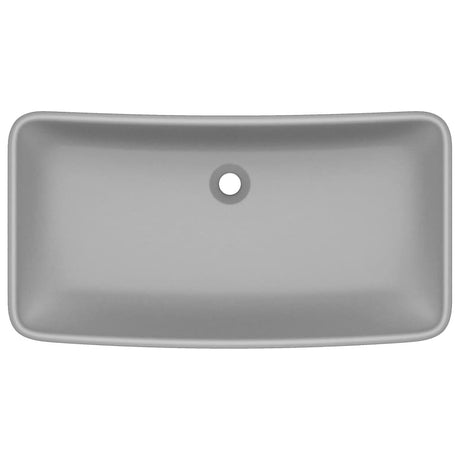 Vidaxl Washingin Rectangulaire 71x38 cm Céramique Matt Gris clair