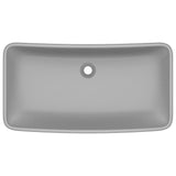 Vidaxl Washingin Rectangulaire 71x38 cm Céramique Matt Gris clair