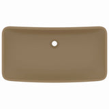 Vidaxl Washbasin rektangulær 71x38 cm keramisk matcreme