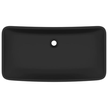 Vidaxl Washingin Rectangulaire 71x38 cm Black mate en céramique