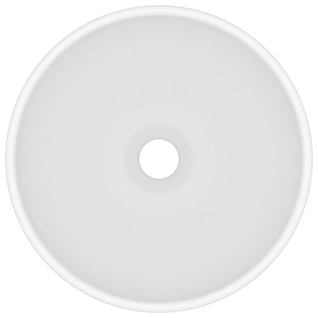 Vidaxl Washbasin Round 32.5x14 cm Mat de céramique blanc