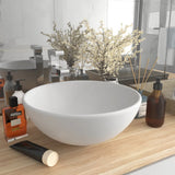 Vidaxl Washbasin Round 32.5x14 cm keramisk matte hvit