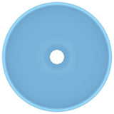 Vidaxl Washbasin Round 32.5x14 cm Cerramic Matt Light Bleu