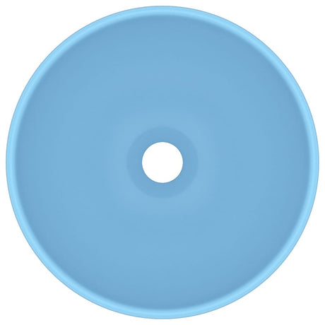 Vidaxl Washbasin Round 32.5x14 cm Cerramic Matt Light Bleu