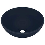 Vidaxl Washbasin Round 32.5x14 cm Mat de céramique bleu foncé