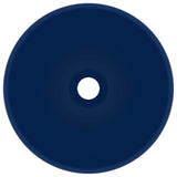 Vidaxl Washbasin Ronda 32.5x14 CM Mat de cerámica azul oscuro