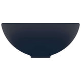 Vidaxl Washbasin Round 32.5x14 cm Mat de céramique bleu foncé