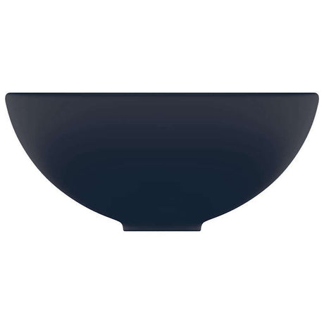 Vidaxl Washbasin Round 32.5x14 cm Mat de céramique bleu foncé
