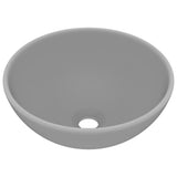 Vidaxl Washbasin Ronda 32.5x14 cm Cerámico mate gris claro