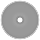 Vidaxl Washbasin Round 32.5x14 cm CeraM Matt Gris clair
