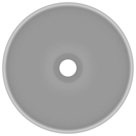 Vidaxl Washbasin Round 32.5x14 cm CeraM Matt Gris clair