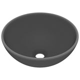 Vidaxl Washbasin Round 32,5x14 cm keramická rohož tmavě šedá