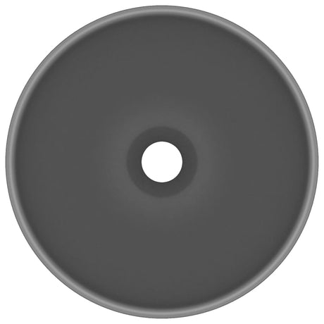 Vidaxl Washbasin Round 32.5x14 cm Mat de céramique gris foncé