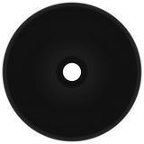 Vidaxl Washbasin Round 32.5x14 cm Ceramic Matte noir