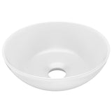Vidaxl Washbasin Round Ceramic Mat White