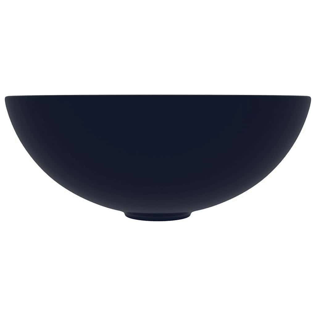 Vidaxl Washbasin Round céramique bleu foncé
