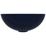 Vidaxl Washbasin Round céramique bleu foncé
