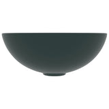 Vidaxl Washbasin Round Céramique Green foncé