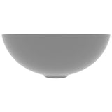 Vidaxl Washbasin rotondo in ceramica grigio chiaro