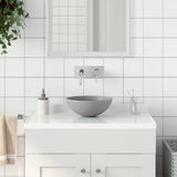 Vidaxl Washbasin rotondo in ceramica grigio chiaro