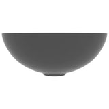 Vidaxl Washbasin Round Céramique Gris foncé