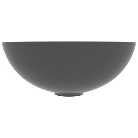 Vidaxl Washbasin Round Céramique Gris foncé