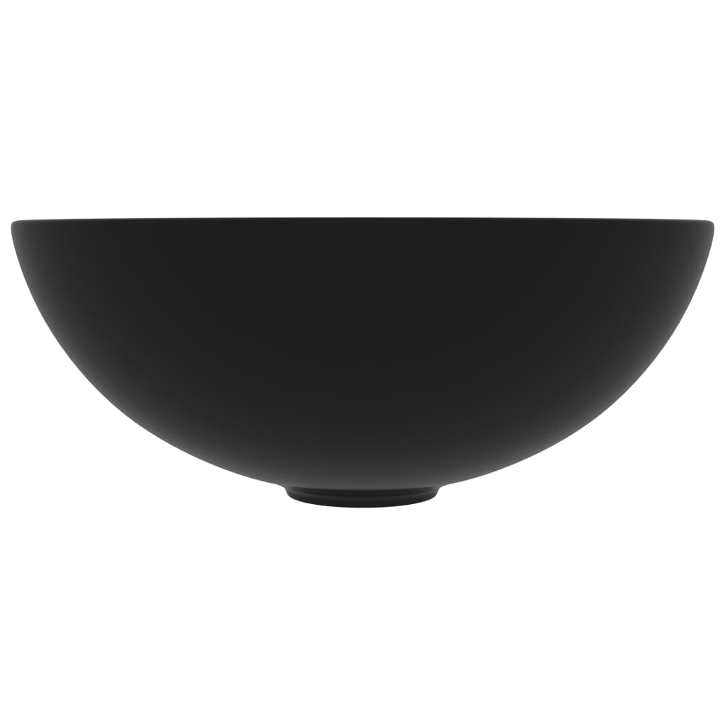 Vidaxl Washbasin ronn keramic Matt zwart