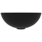 Vidaxl Washbasin ronn keramic Matt zwart